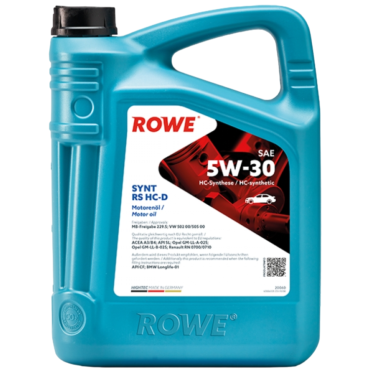 Масло моторное синтетическое ROWE Hightec Synt RS HC-D SAE 5W-30 NEW 5л