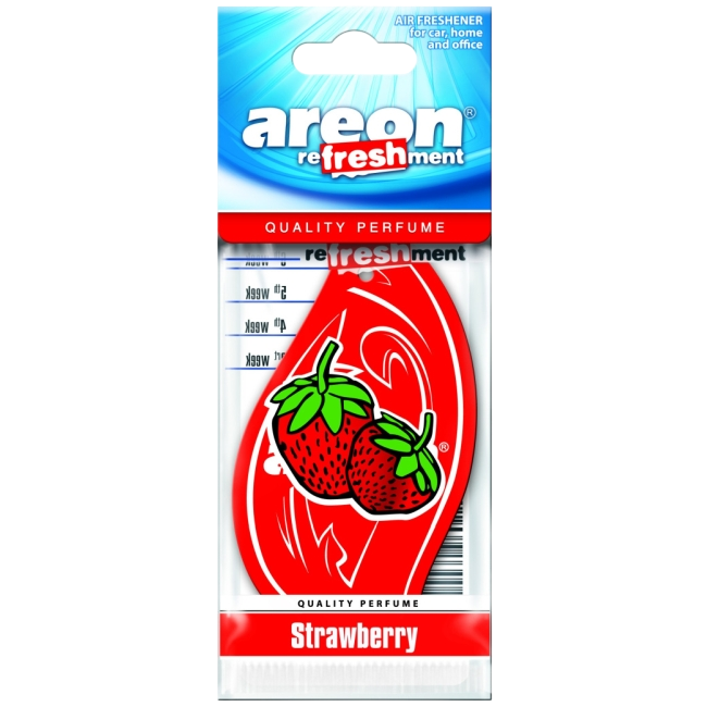 Ароматизатор для авто в виде капли AREON «REFRESHMENT» Strawberry (Клубника) капля MKS17