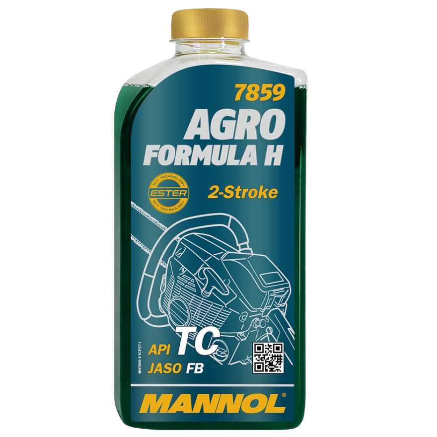 Масло моторное синтетическое MANNOL 2-Takt Agro for Husqvarna (7859) API TC JASO FB 1л