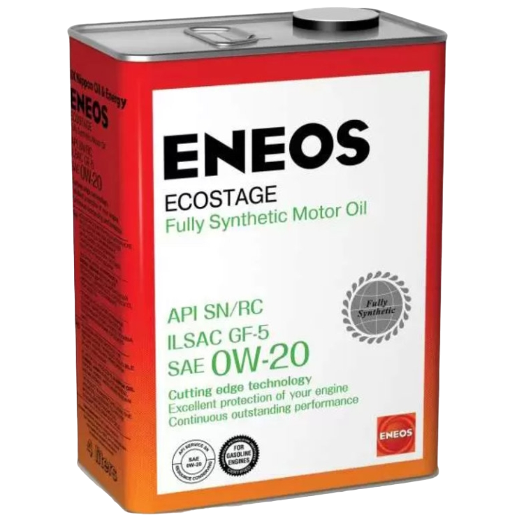 Масло моторное синтетическое Eneos ECOSTAGE 100% SYNT 0W20 SN/GF-5 4л