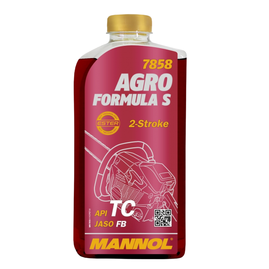 Масло моторное синтетическое MANNOL 2-Takt Agro Formula S (7858) API TC JASO FB 1л