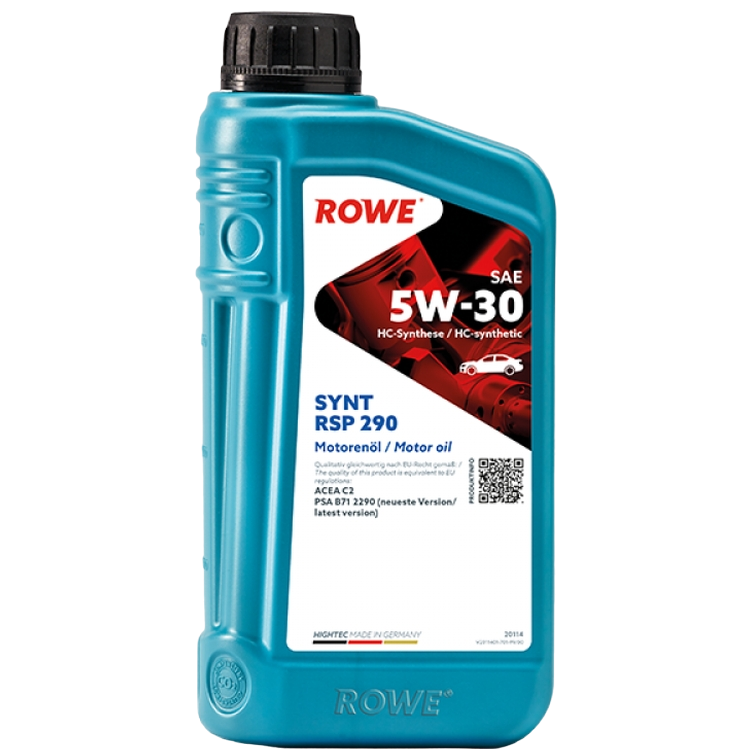 Масло моторное синтетическое ROWE Hightec Synt RSP 290 SAE 5W-30 NEW 1л