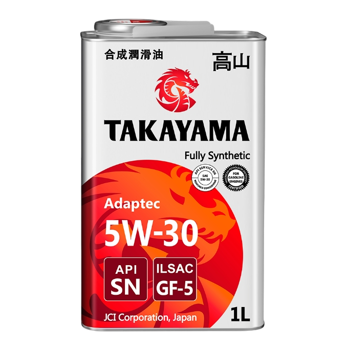 TAKAYAMA Adaptec SAE 5W-30 ILSAC GF-6 API SN (ЖБ) 4л+1л