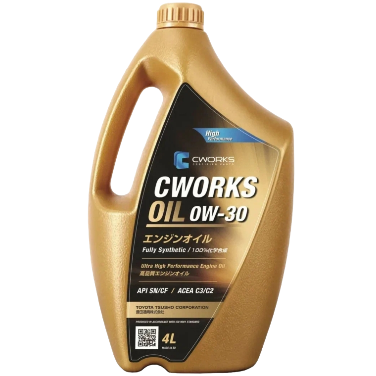 Масло моторное синтетическое CWORKS OIL 0W-30 SN/CF, C2/C3 4л