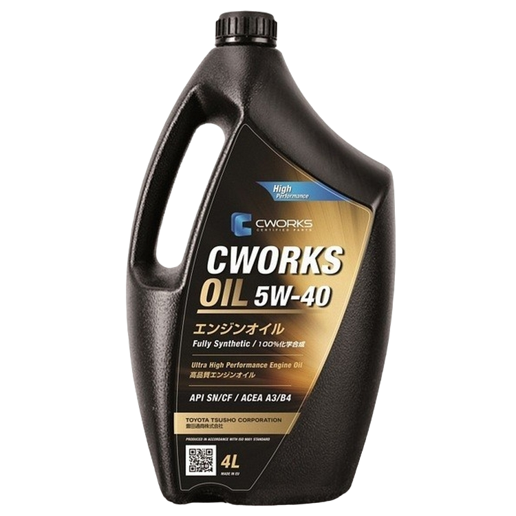 Масло моторное синтетическое CWORKS OIL 5W-40 SN/CF, A3/B4 4л