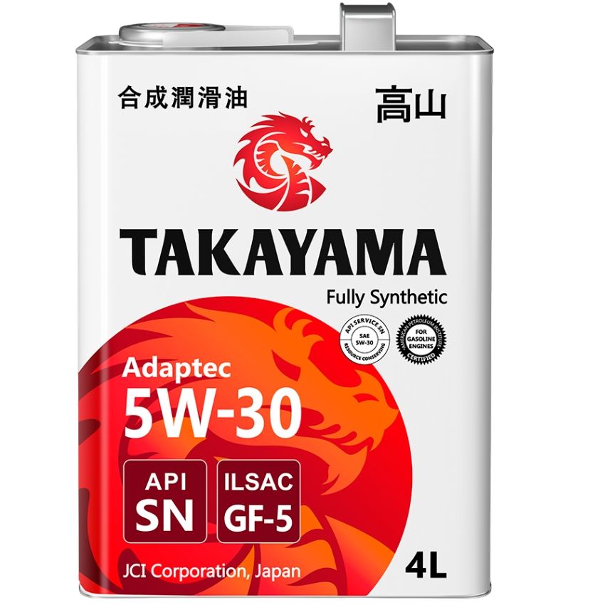 TAKAYAMA Adaptec SAE 5W-30 ILSAC GF-6 API SN (ЖБ) 4л+1л