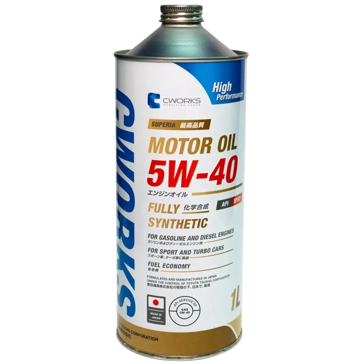 Масло моторное синтетическое CWORKS SUPERIA OIL 5W-40 SP/CF 1л