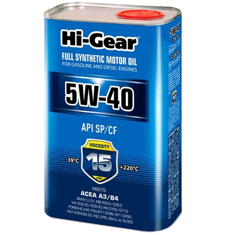 HG масло моторное FULL SYNTHETIC 5W-40 SN/CF синт HG0540 1л