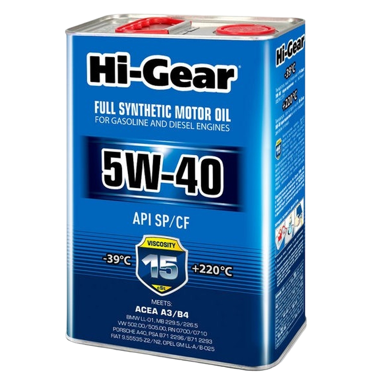 HG масло моторное FULL SYNTHETIC 5W-40 SN/CF синт HG0544 4л