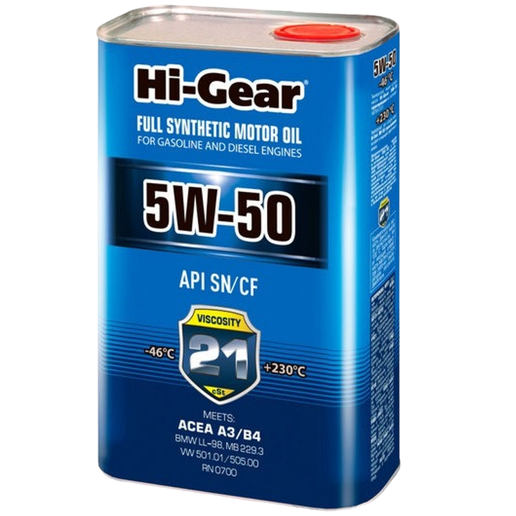 HG масло моторное FULL SYNTHETIC 5W-50 SM/CF синт HG0550 1л