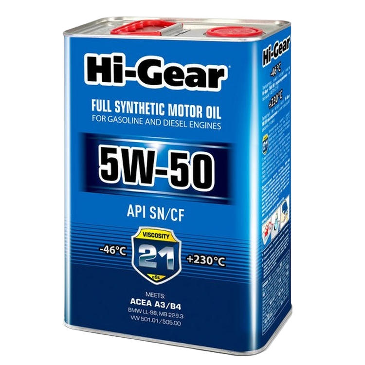 HG масло моторное FULL SYNTHETIC 5W-50 SM/CF синт HG0554 4л