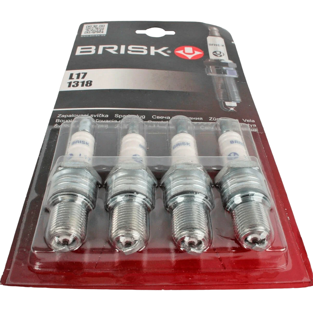 Свечи зажигания Brisk L17 4шт ГАЗ 3102,10 Газель 3302,3221 (406,405) инж.