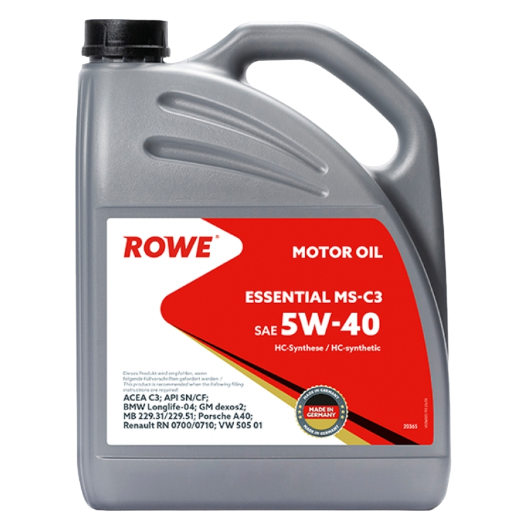 ROWE Еssential SAE 5W-40 MS-C3,SN/CF, 5л