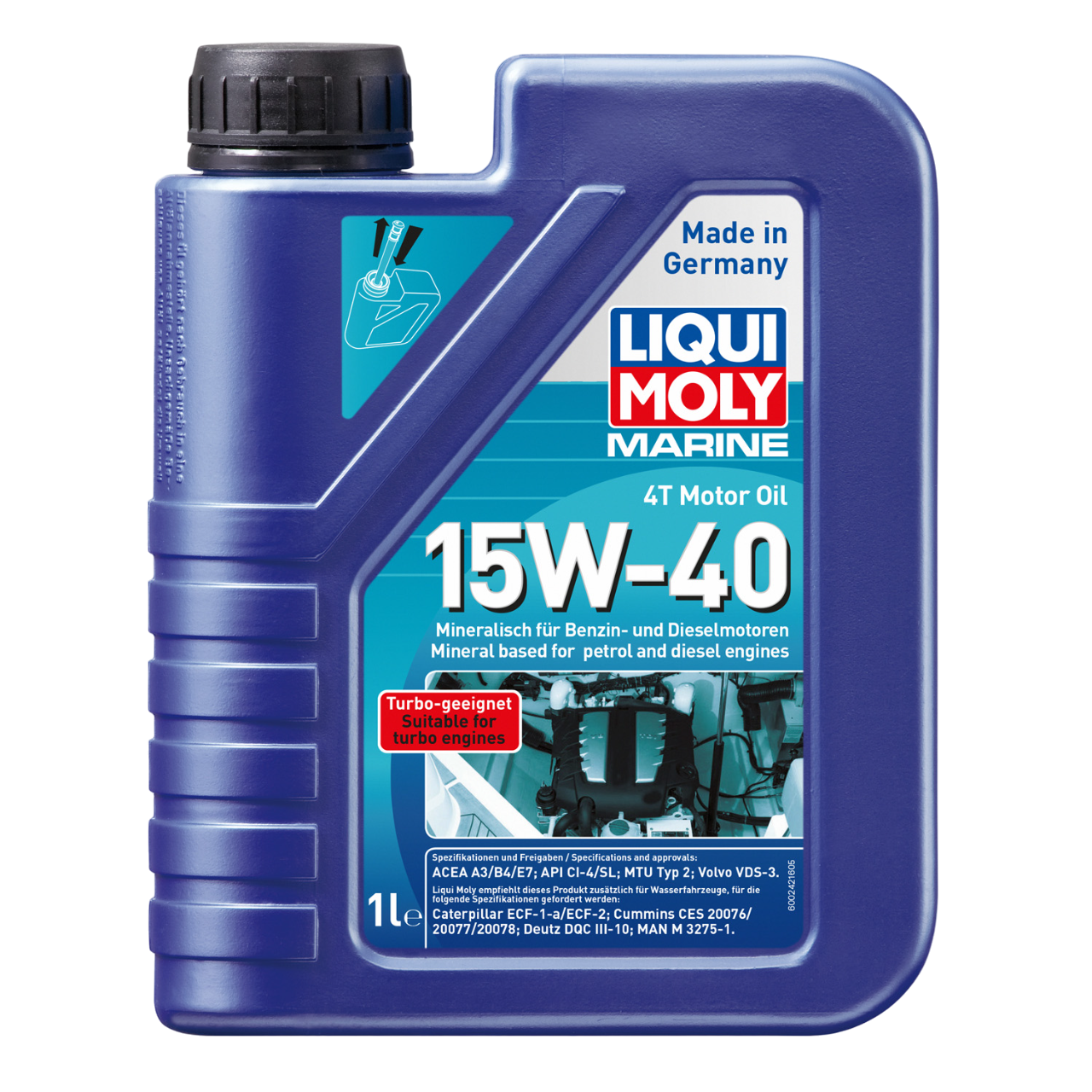 Масло для лодок LiquiMoly Marine 4T Motor Oil 15W-40 1л