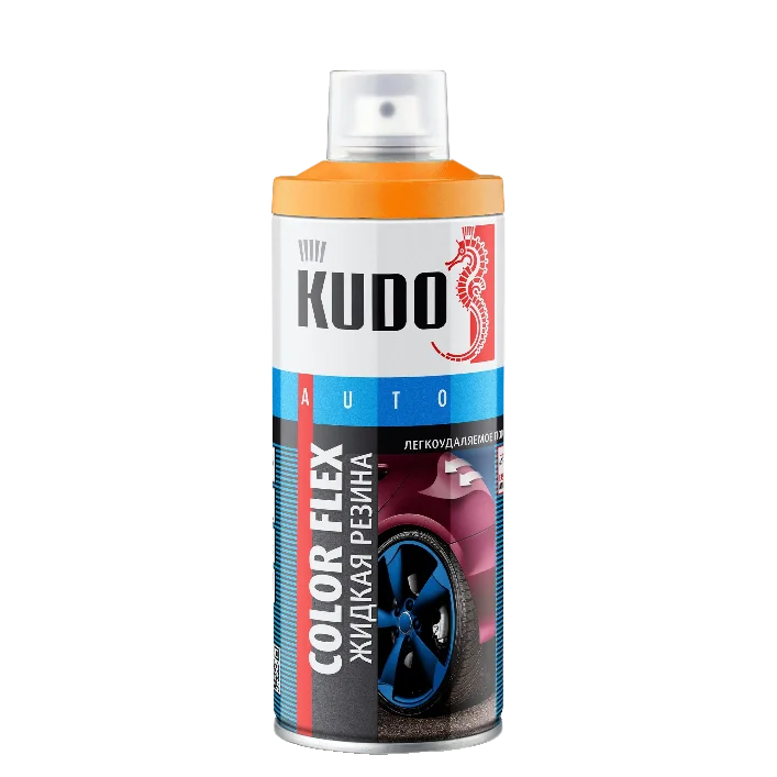 Жидкая резина KUDO COLOR FLEX оранжевая 0,52л