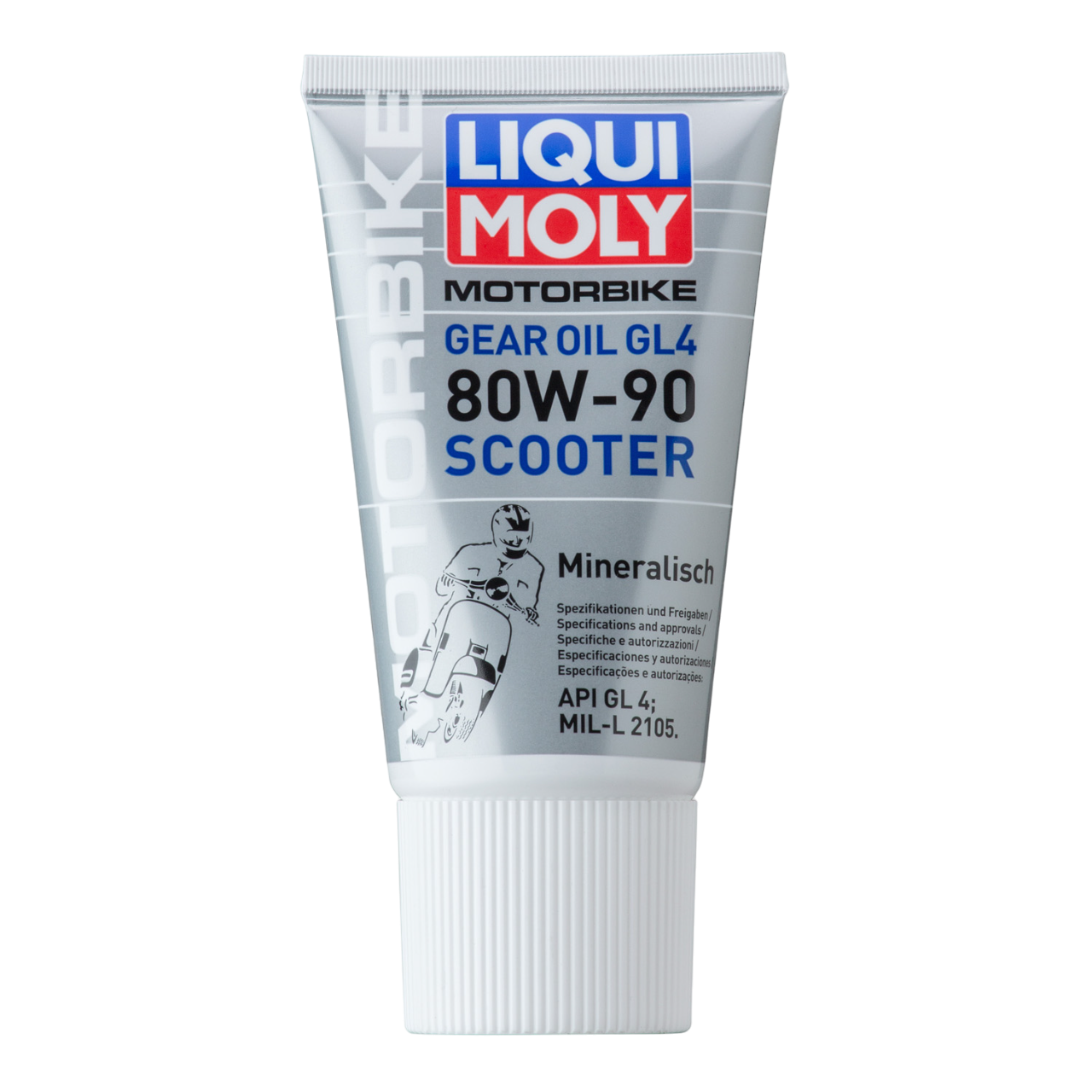 Масло трансмиссионное минеральное для мотоциклов LIQUI MOLY Motorbike Gear Oil Scooter 80W-90 0,15л