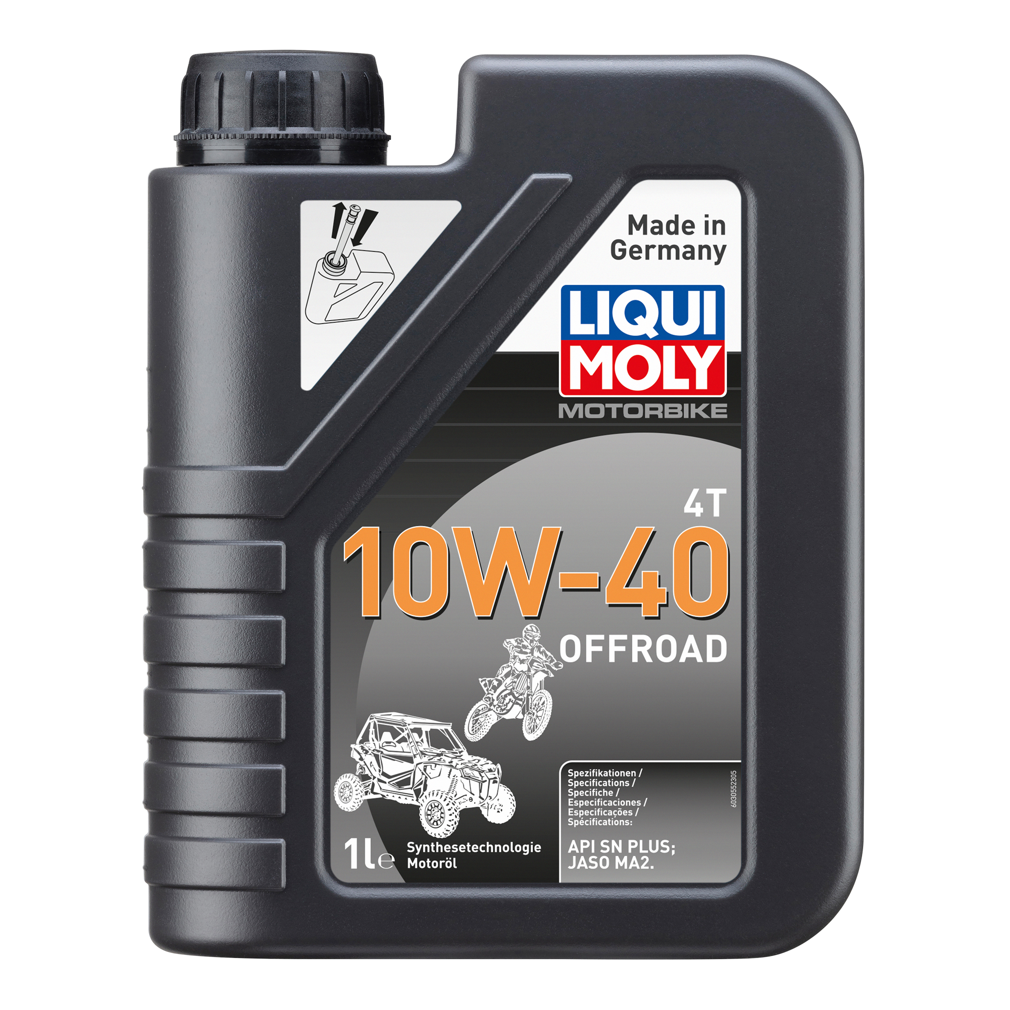 Масло синтетическое LiquiMoly Motorbike 4T 10W-40 Offroad SL; JASO MA2 1л