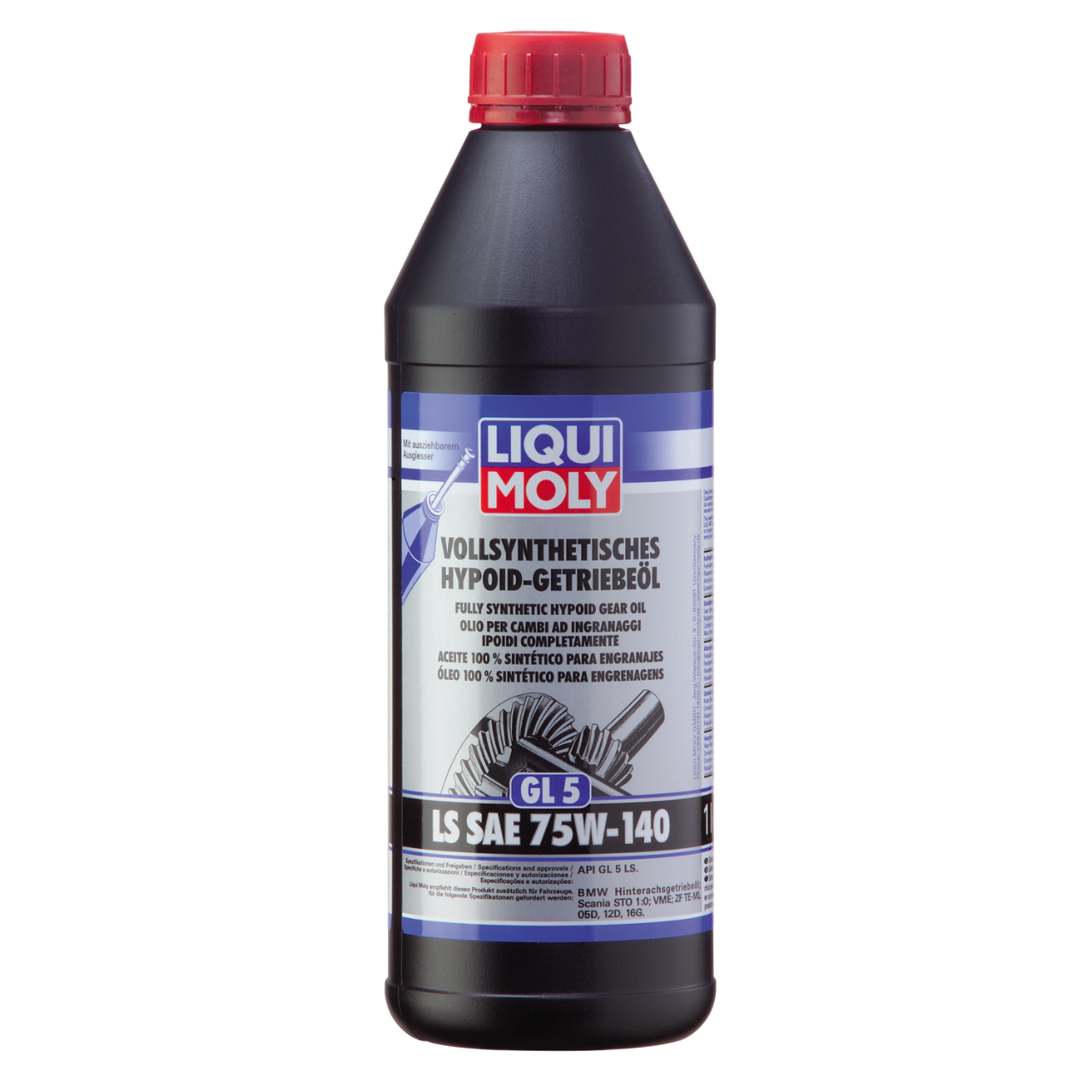 Синтетическое трансмиссионное масло LiquiMoly Vollsynthetisches Hypoid-Getriebeoil LS 75W-140 GL-5 1л