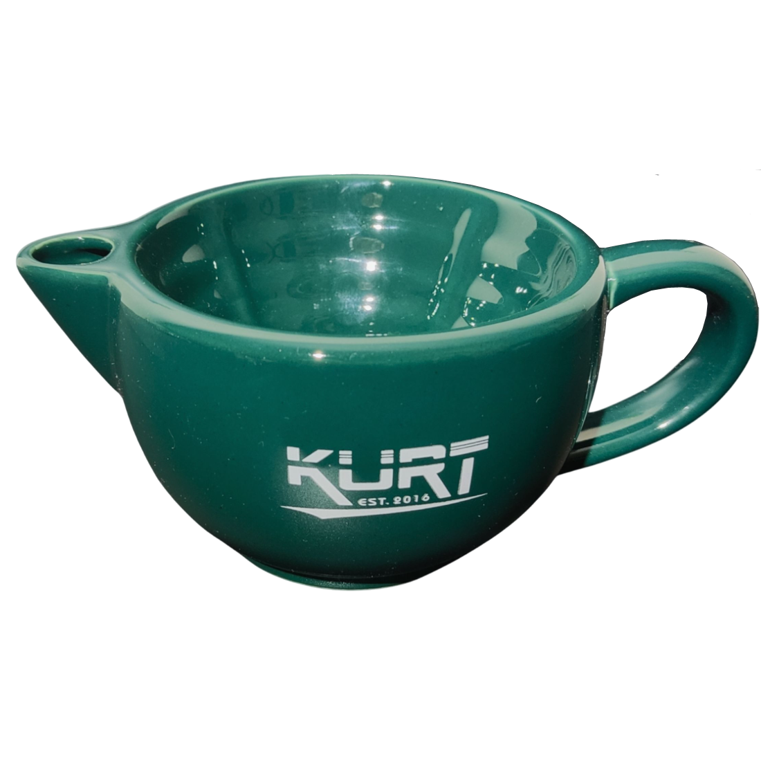 KURT K 40057 Green Керамический скаттл для бритья 2-х контурный с ручкой цвет зеленый 190*107*80мм