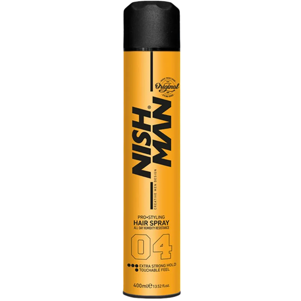 NISHMAN 04 Лак для волос Hair Spray Extra Strong Hold 400мл