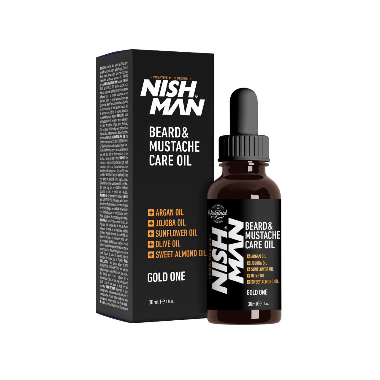 NISHMAN Beard & Mustache Care Oil Gold One Масло для бороды и усов 30мл