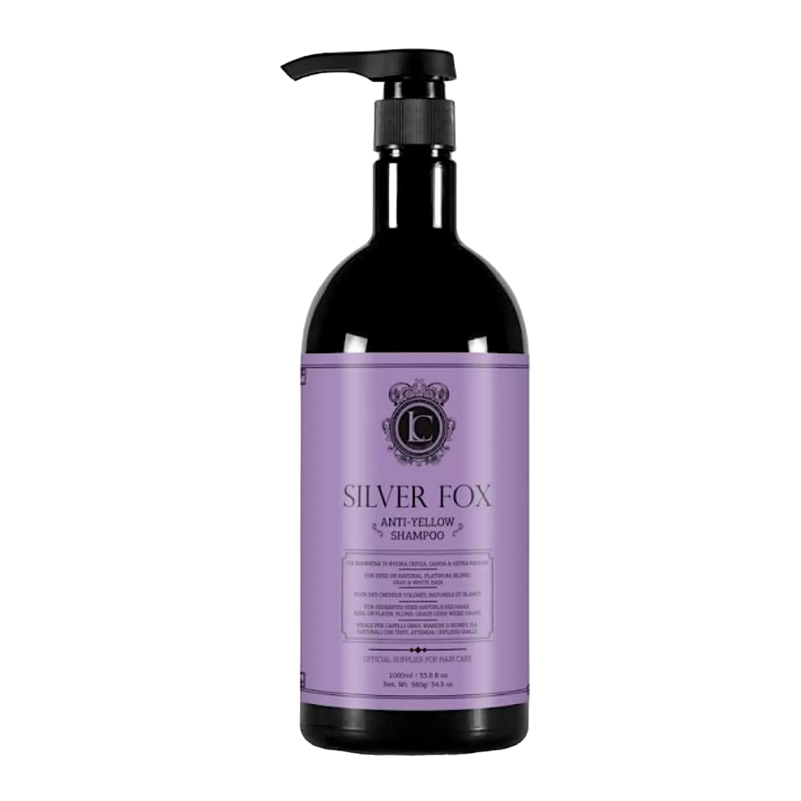 Lavish Care Шампунь для светлых и седых волос Silver Fox Anti Yellow Shampoo + Дозатор 1000мл