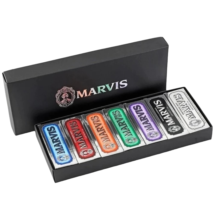 Marvis Подарочный набор 7 FLAVOURS черный 7*25мл