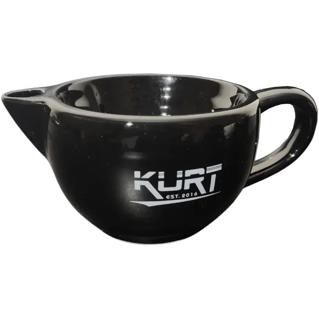 KURT K 40057 Black Керамический скаттл для бритья 2-х контурный с ручкой цвет черный 190*107*80мм