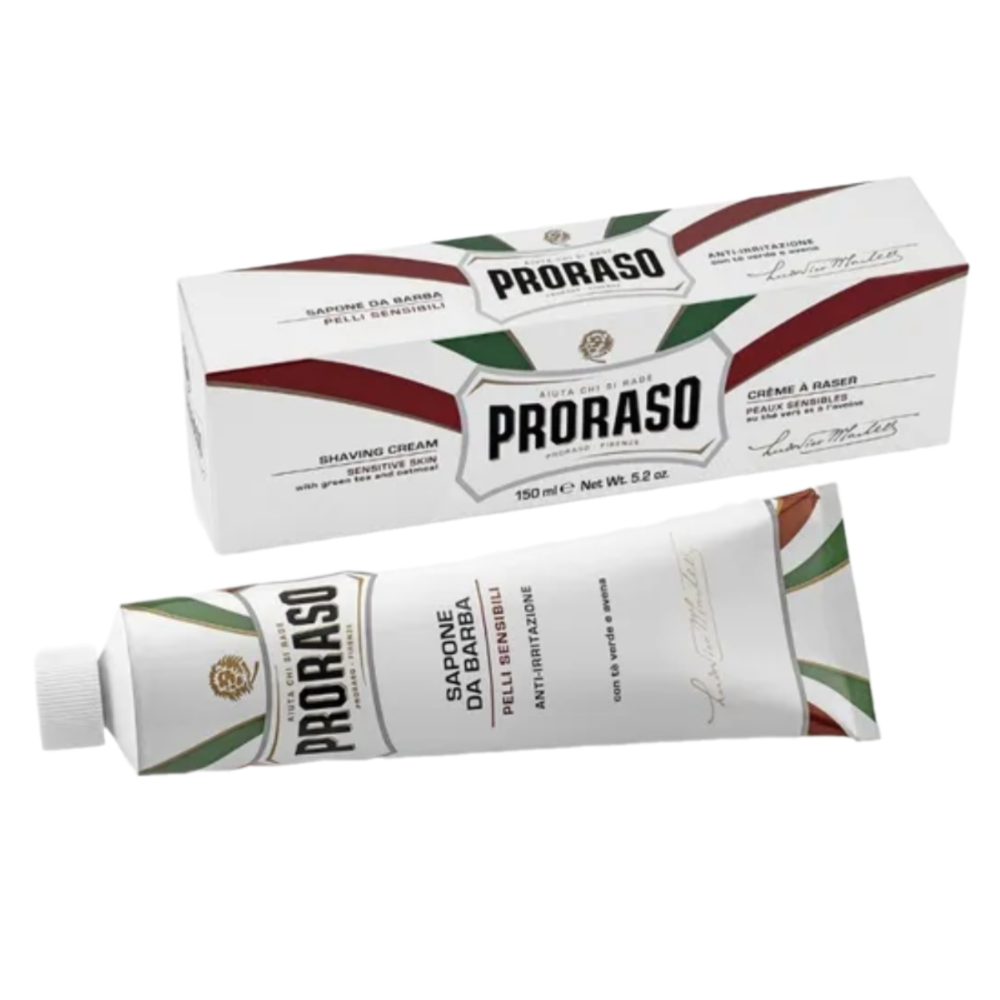 PRORASO Крем для бритья для чувствительной кожи с зеленым чаем и овсом 150мл