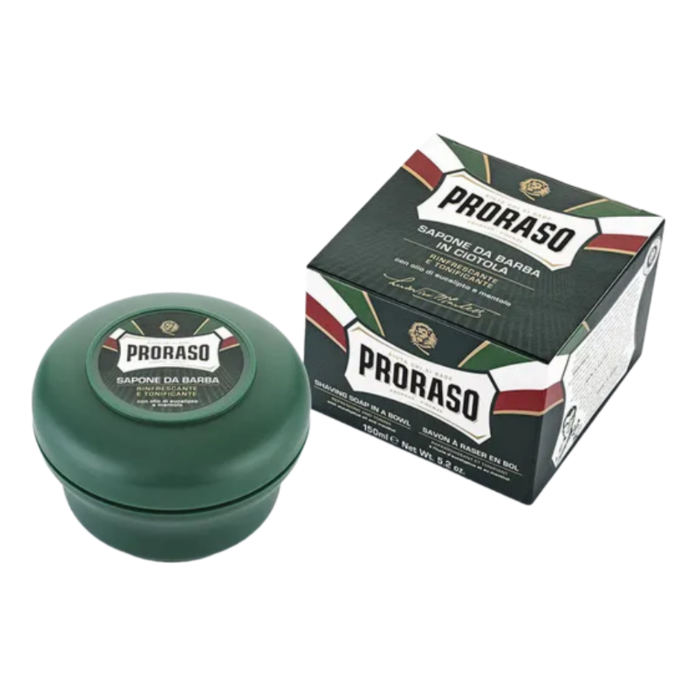 PRORASO Мыло для бритья освежающее с маслом эвкалипта и ментолом 150мл