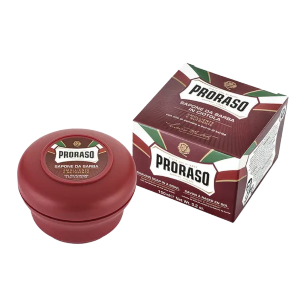 PRORASO Мыло для бритья питательное с маслом сандала и маслом ши 150мл