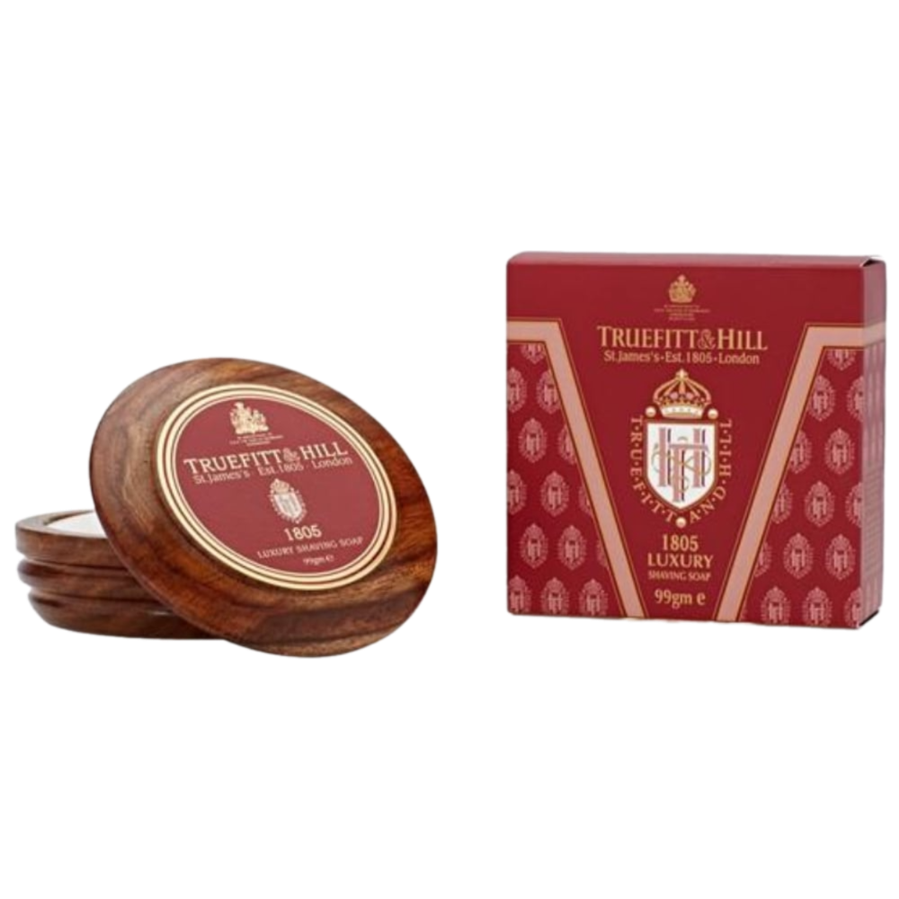 Truefitt&Hill Люкс-мыло для бритья в деревянной чаше 1805 Luxury Shaving Soap in wooden bowi 99г