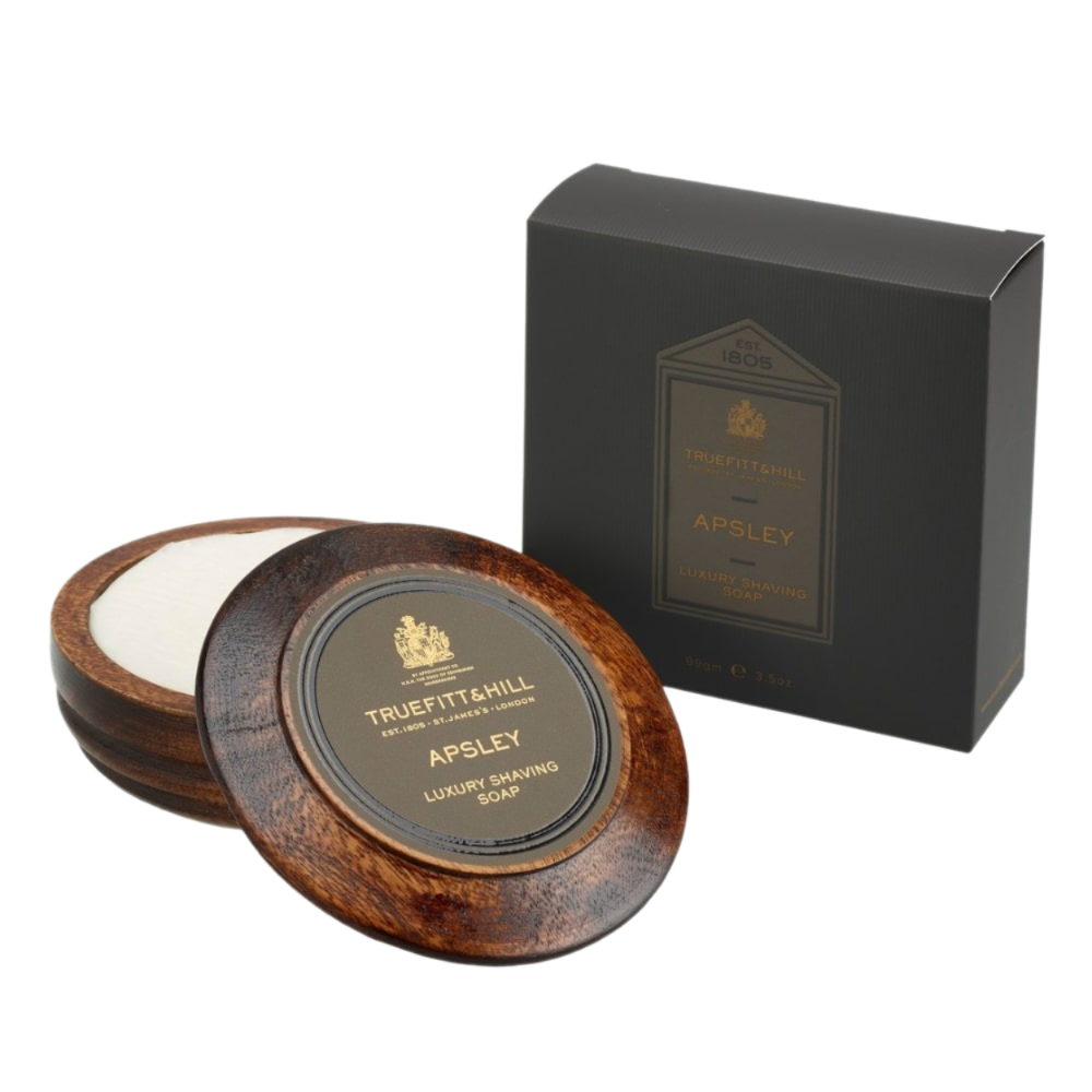 Truefitt&Hill Люкс-мыло для бритья в деревянной чаше Apsley Luxury Shaving Soap In Wooden Bowl 99г