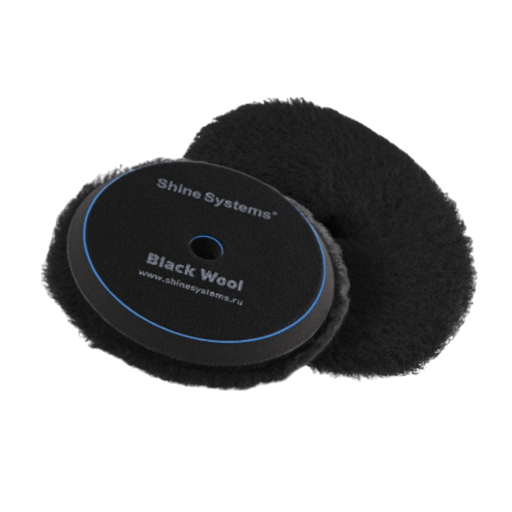 Shine Systems Black Wool Pad полировальный круг из черного меха 130мм