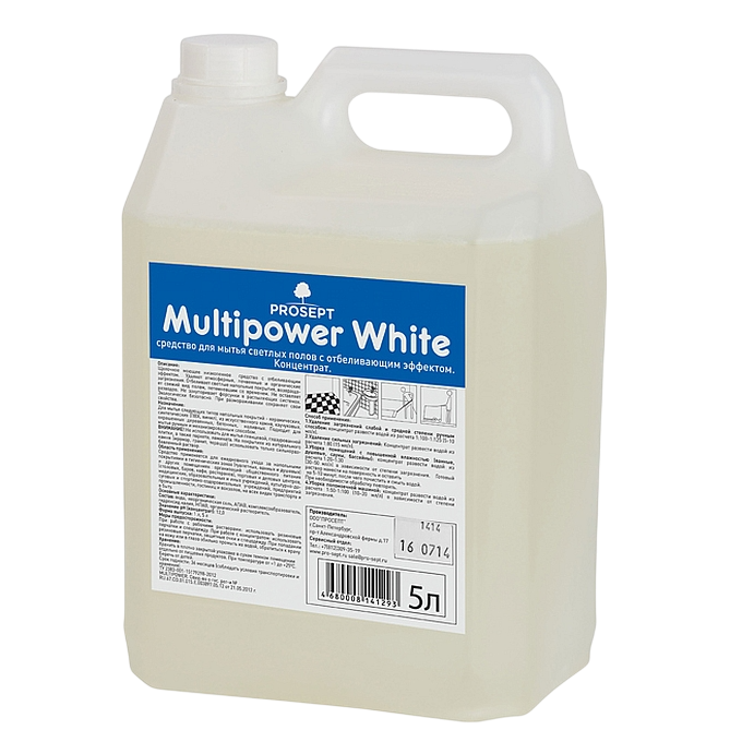 Multipower White Средство для мытья светлых полов Prosept, 5л